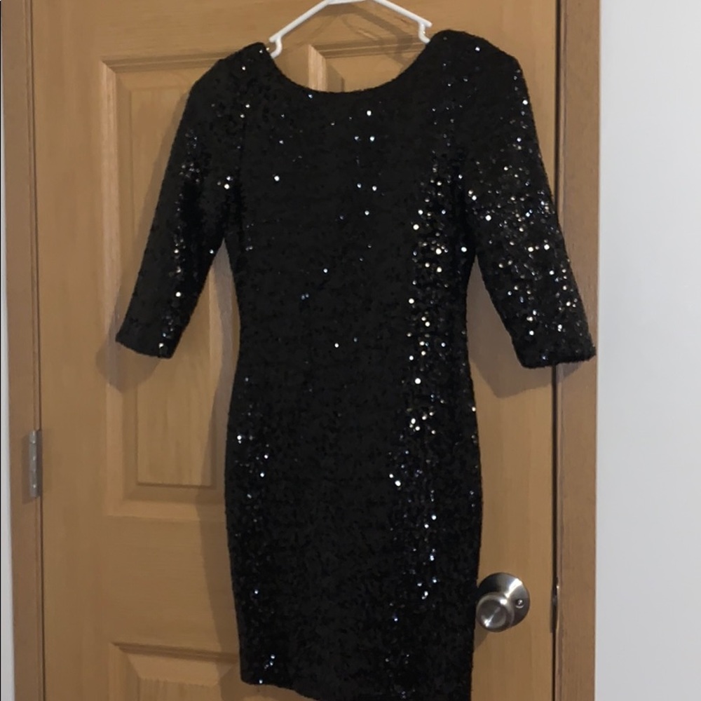 Black Sequence Formal Dress